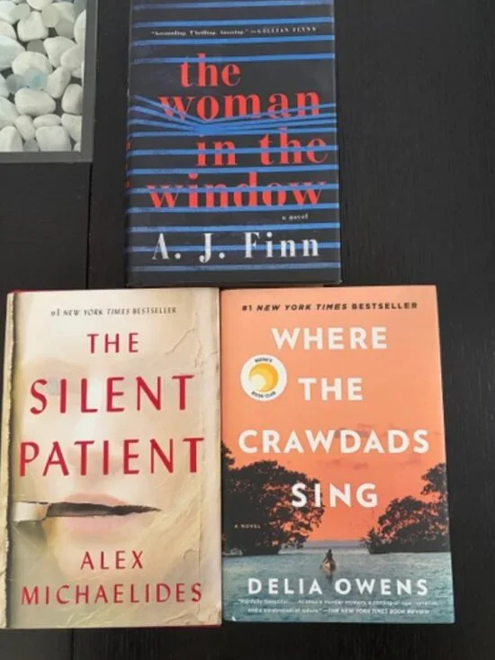 Silent Patient, Woman in the Window, Where the Crawdads Sing Hardcover Books - Picture 1 of 6